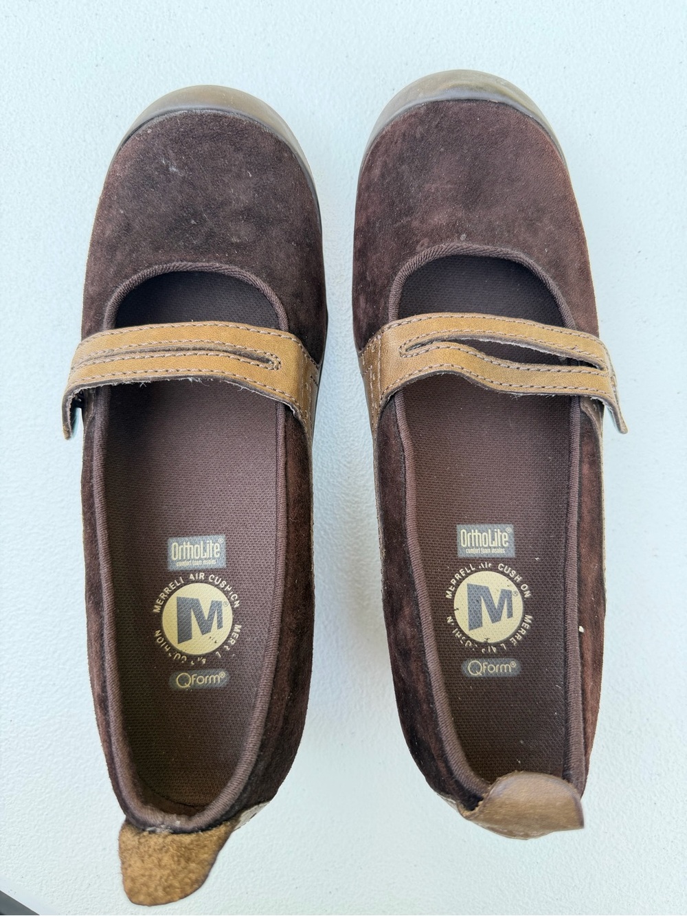 Merrell Plaza Bandeau Chocolate Suede Leather Mary Jane Shoes 6.5